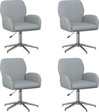 vidaXL Sillas De Escritorio Giratorias 4 Uds. 54 X 58 X 90 Cm Tela Vidaxl