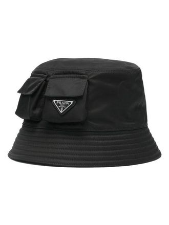PRADA　プラダ　ハラコ　ハット　希少　ブラック　サイズL　CALF FUR PRADA ブラック バケットハットXXLサイズ