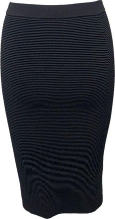 Jonathan Simkhai Jonathan Simkhai Knit Pencil Midi Skirt in Black Rayon