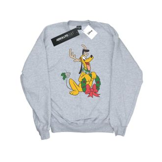 Disney Heren Pluto Kerstmis Rendier Sweatshirt (Sportgrijs)
