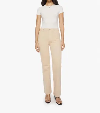 Mother The Kick It Jean In Almond Buff