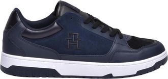 Tommy Hilfiger Basket Street Suede - Heren - Sneakers - Blauw - 46 EU - Leer - Schoenen