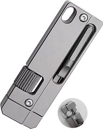 OEM Llavero De Titanio, Mini Llave Inglesa Ajustable Edc Con Destornillador, Viajes, Actividades Al Aire Libre Y Acampada