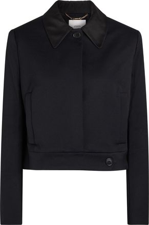 Joseph Abbe Boxy Stretch-crepe Jacket - Black - 44 (UK16 / XL)