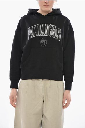 Palm Angels Brushed Cotton Hoodie COLLEGE PALM size Xxs