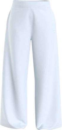 Calvin Klein Blauwe Elastische Taille Wijde Pijp Jeans - Dames - Wijde Broeken - Blauw - M - Katoen - Broeken