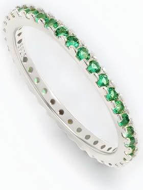 Mint & Lily May Birthstone Eternity Stacking Ring in 925 Sterling Silver at Nordstrom, Size 10