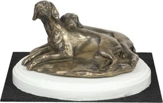 OEM Weimaraner - Estatuilla De Perro, Figura Sobre Base Blanca, Trofeo Para Exposici&oacute;n De Perros De Art-dog
