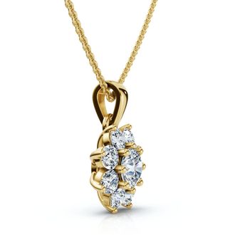 Pompeii3 1/2Ct Lexi Diamond Pendant 14k Gold 18 Necklace Lab Grown EF/VS