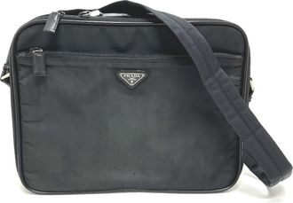Prada Black Nylon Briefcase Shoulder Bag (Pre-Owned)