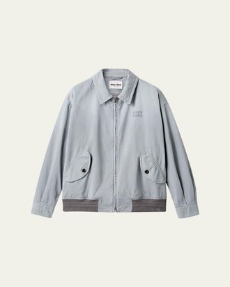 Miu Miu Old Cotton Twill Old Shirt Jacket