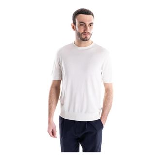 Paolo Pecora T-shirt met ronde hals - Heren - Ronde hals truien - Beige - XL - Katoen - Truien & Vesten
