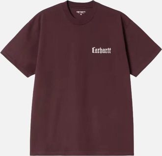 Carhartt Work in Progress Mens Carhartt WIP S/S Schooling Organic Cotton T-Shirt - Rondo - Red - Size: 40
