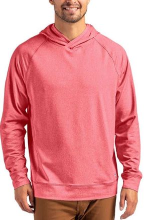 Cutter & Buck Adapt Heather Hooded Pullover in Cardinal Red Heather at Nordstrom, Size Xxx-Large