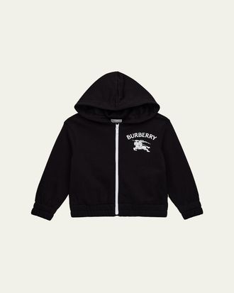 Burberry Boys Clyde EKD Cotton Zip Hoodie, Size 4-14