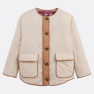 La Redoute Collections Omkeerbaar gewatteerd jasje, effen/geruit