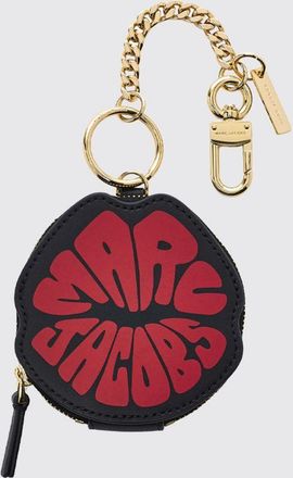 Marc Jacobs Portachiavi in pelle di vitello e metallo con logo e moschettone