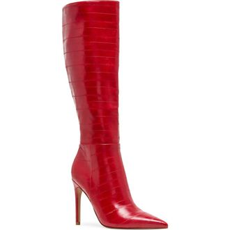 Steve Madden Nitro Knee High Boot in Red Eel at Nordstrom Rack, Size 10