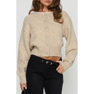 Princess Polly Trevonn Cardigan in Beige at Nordstrom, Size X-Small
