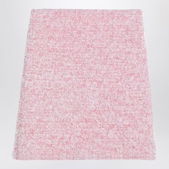 Balenciaga Pink Cotton Blend Tweed Mini Skirt