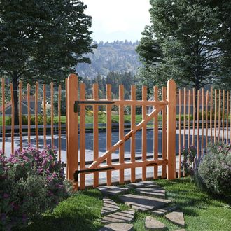 vidaXL Puerta Para Valla 100x100cm Madera De Avellano Impregnada Vidaxl