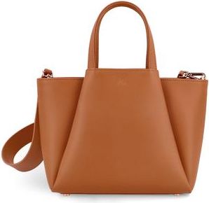 Kaai Mini Pyramid Leather Crossbody Bag in Cognac at Nordstrom