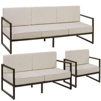 TecTake Garden Furniture Comosa in Brown | Size: 6 Person