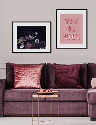 Queence Bild »Valeria« 1 Stk. tlg. HD Premium Poster-Druck inkl. Holzrahmen