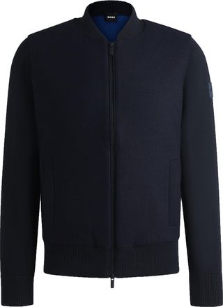 HUGO BOSS Mens P-eflano Jacket Dark Blue Wool - Size Medium