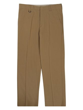 Paolo Pecora Classic Straight-Leg Beige Trousers with Timeless Design