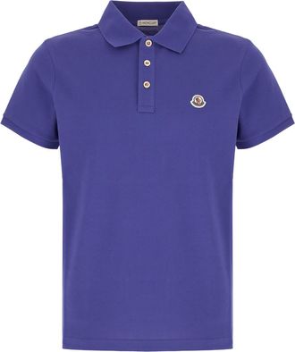 Moncler Blue Piquet Polo Shirt