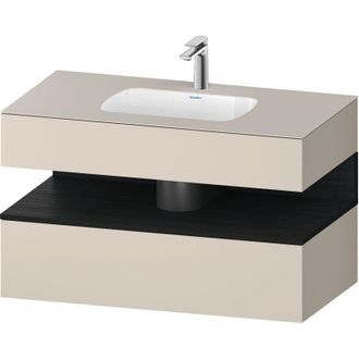 Duravit Qatego Lavabo Encastrado Con Base De Lavabo Consola, - Duravit