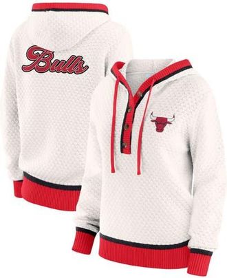 WEAR by Erin Andrews Womens WEAR by Erin Andrews White Chicago Bulls Plus Size Hoodie Sweater at Nordstrom, Size 2X