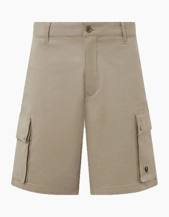 Belstaff Mens BELSTAFF ROUTE CARGO SHORTS DARK SAND - Cream - Size: 36/32