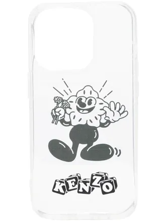 Kenzo iPhone 14 Pro hoesje met logoprint - Wit