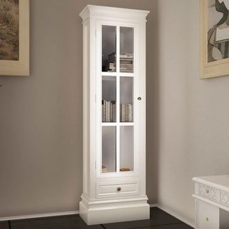vidaXL Armadietto Con Libreria Elegante Con 3 Scaffali Bianco In Legno - Vidaxl