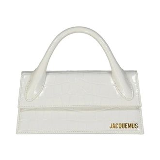 Jacquemus Handbags, female, White, Size: ONE SIZE Le Chiquito Long Croc Leather Bag