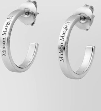 Maison Margiela sterling silver logo earrings