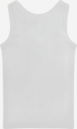Versace Womens Stretch Cotton Tank Top With Logo White