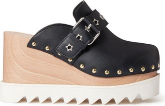 Stella McCartney Elyse 100mm stud-embellished sandals - women - Other fibres - 35.5 - Black