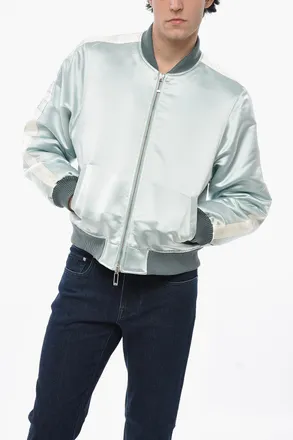 Rhude Satin Bomber BOYS 02 with Contrast Bands Rhude