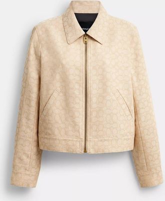 Coach Signature Zip Front Jacket