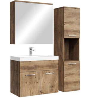 Badplaats Conjunto De Muebles De Ba&ntilde;o Montreal 60 Cm - Roble Marr&oacute;n - Mueb