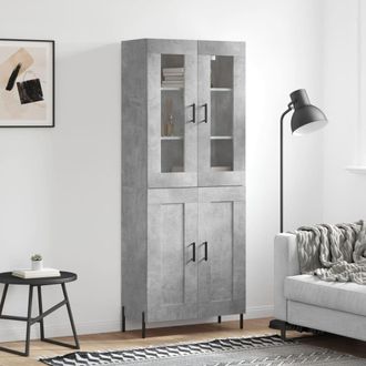 Berkfield Home Highboard Concrete Grey 69.5x34x180 cm Engineered Wood