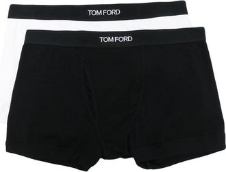 Tom Ford Set Of 2 Logo-Waistband Cotton Boxer Briefs
