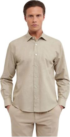 Xacus Beige Linnen Regular Shirt Unfold - Heren - Casual Overhemden - Beige - M - Linnen - Overhemden