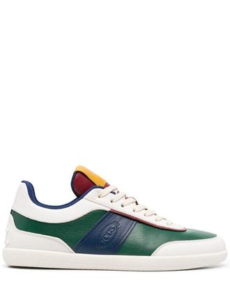 Tod's Sneakers met colourblocking - Wit