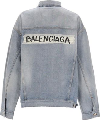 Balenciaga Denim Cotton Jacket - Blue