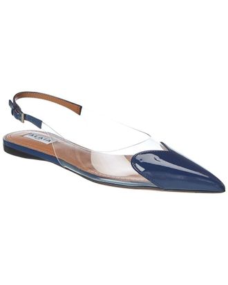 Alaia Ala&iuml;a Le Couer Patent & Vinyl Slingback Flat