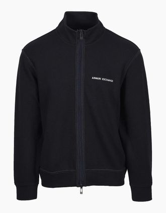A|X Armani Exchange Mens ARMANI EXCHANGE FULL ZIP SWEATSHIRT DEEP NAVY - Size: 38